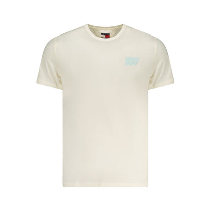 Tommy Hilfiger beige T-shirt i bomuld til mænd