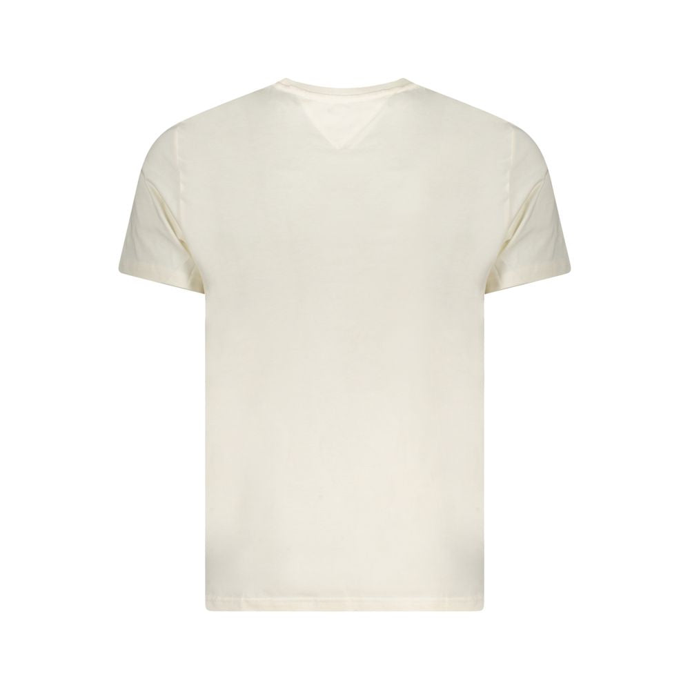 Tommy Hilfiger beige T-shirt i bomuld til mænd