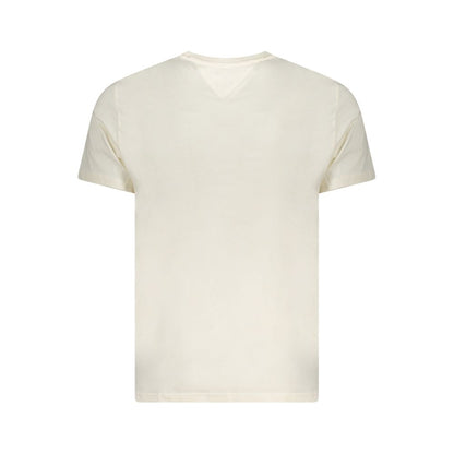 Tommy Hilfiger beige T-shirt i bomuld til mænd