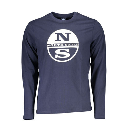 North Sails Blu Cotton Men T-Shirt