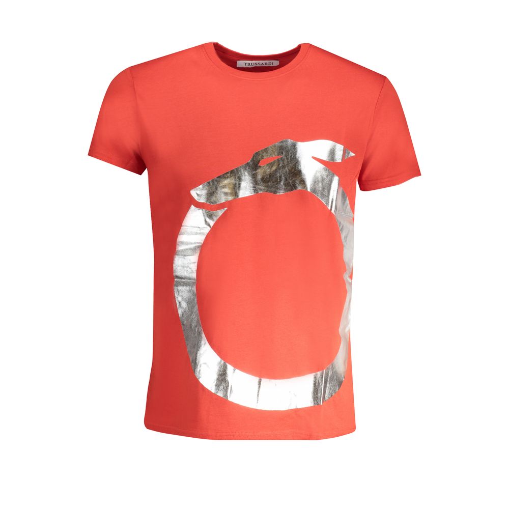 Trussardi T-shirt i bomuld til mænd – rød