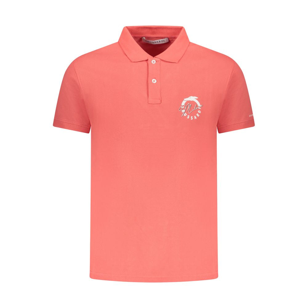 Trussardi Pink Cotton Polo Shirt