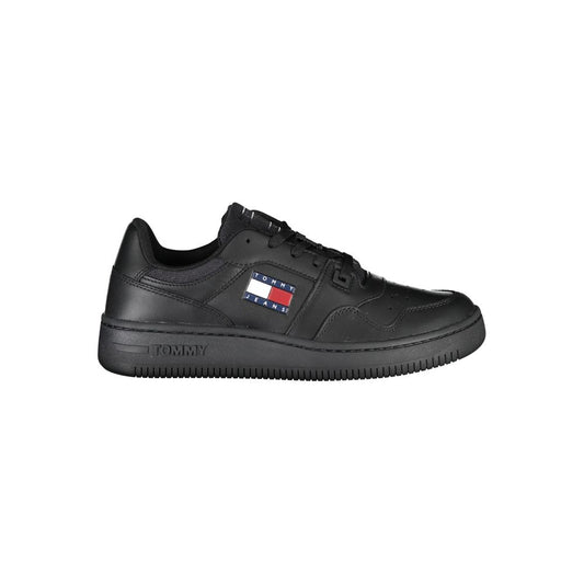 Sort Tommy Hilfiger lædersneaker til kvinder