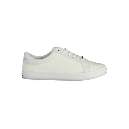 Calvin Klein White Cotton Sneakers