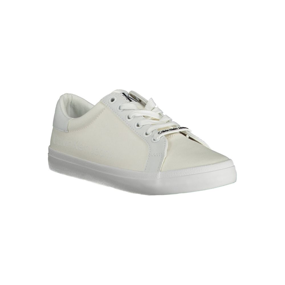 Calvin Klein White Cotton Sneakers