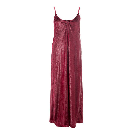 Lardini bordeaux lang cocktailkjole i polyester