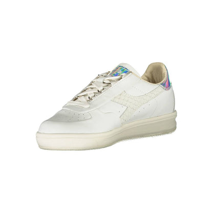 Diadora White Fabric Sneakers