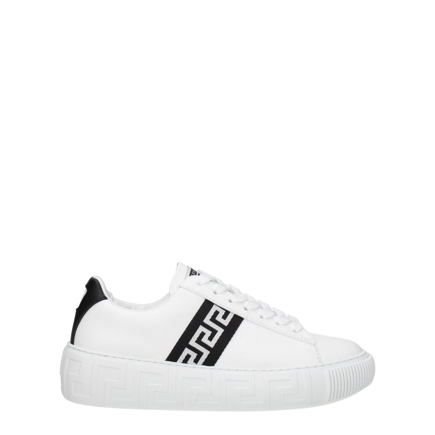 Versace White Leather Low Tops