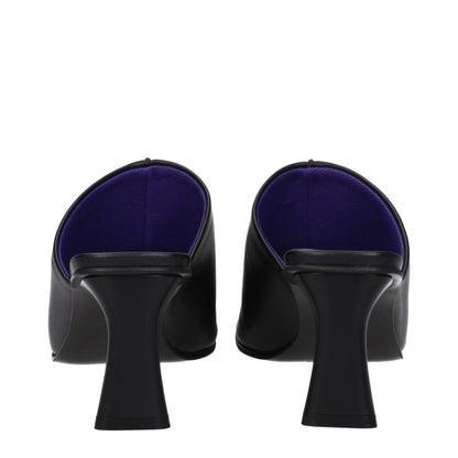 Stella McCartney Black Leather Stiletto Heels Sandals