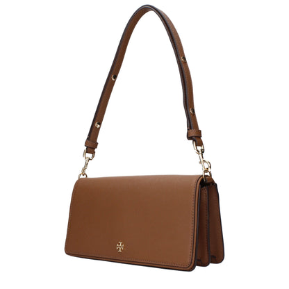 Tory Burch Brown Leather Shoulder Bags