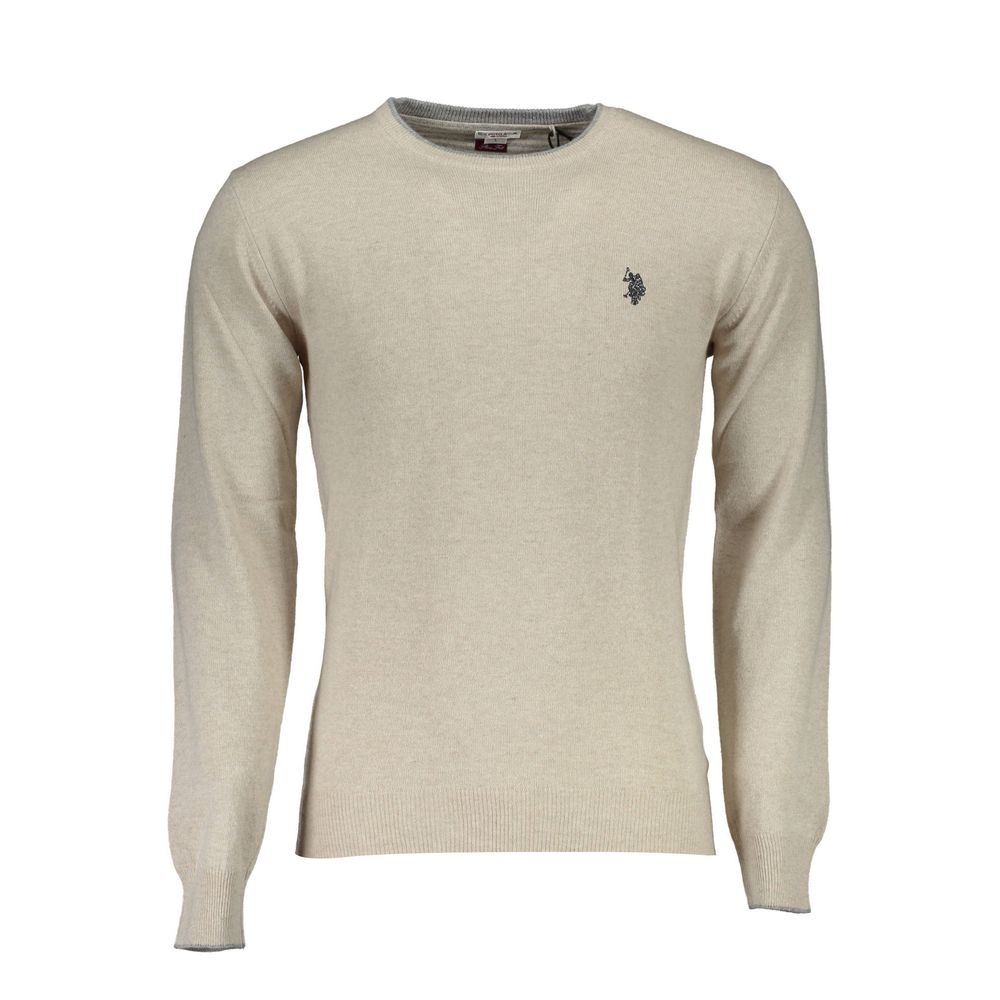U.S. POLO ASSN. Beige Wool Men's Sweater