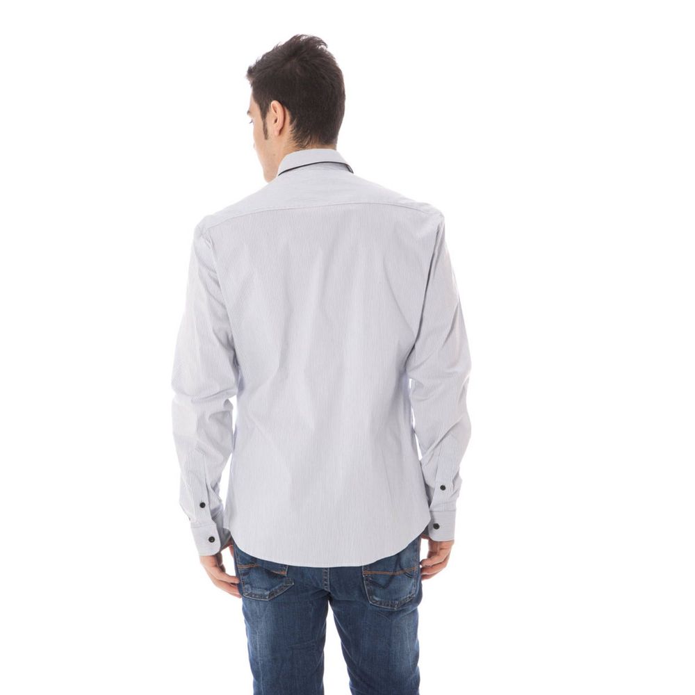 Costume National Azzurro Cotton Men Shirt
