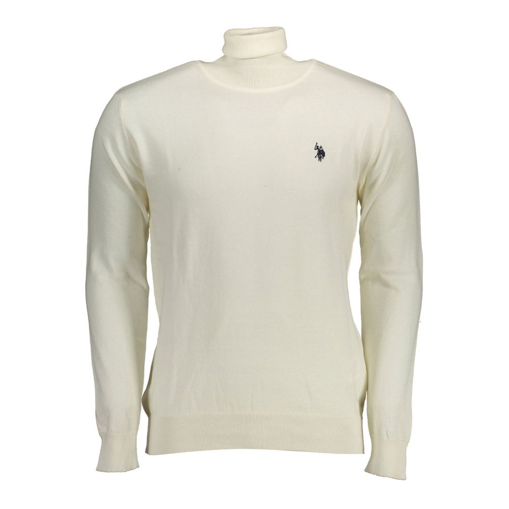 U.S. POLO ASSN. White Cotton Men's Sweater