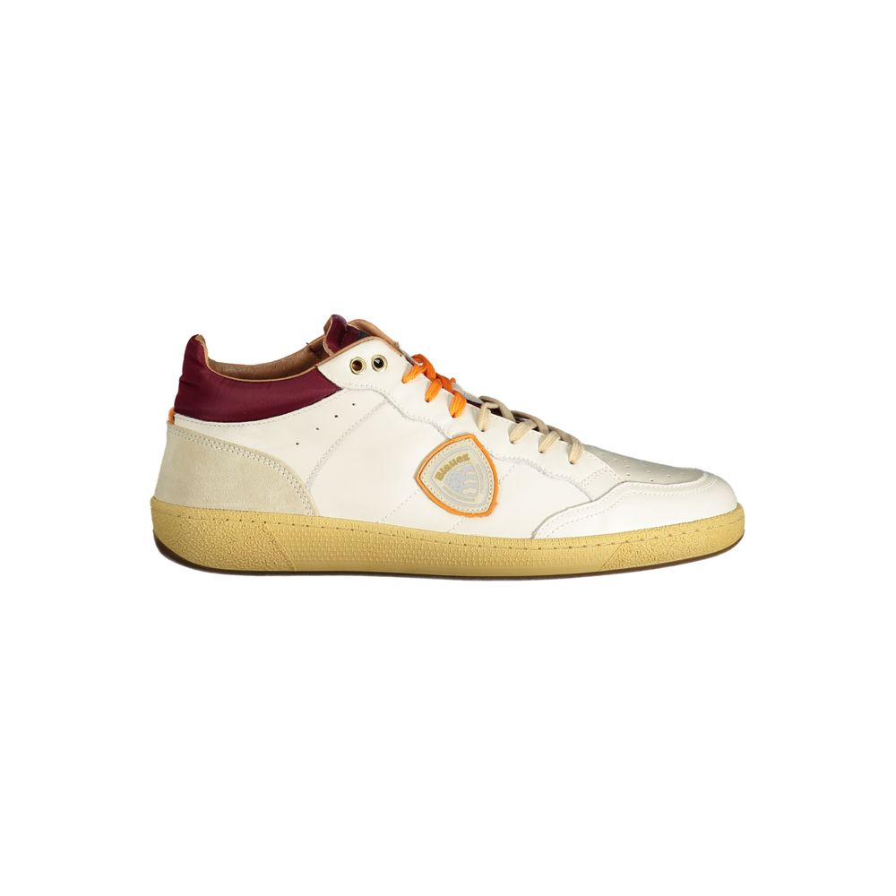 Blauer White Polyester Sneakers