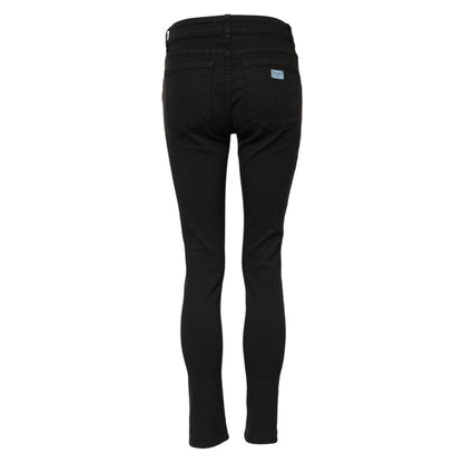 Dolce & Gabbana Black Cotton Skinny Mid Waist Denim Jeans