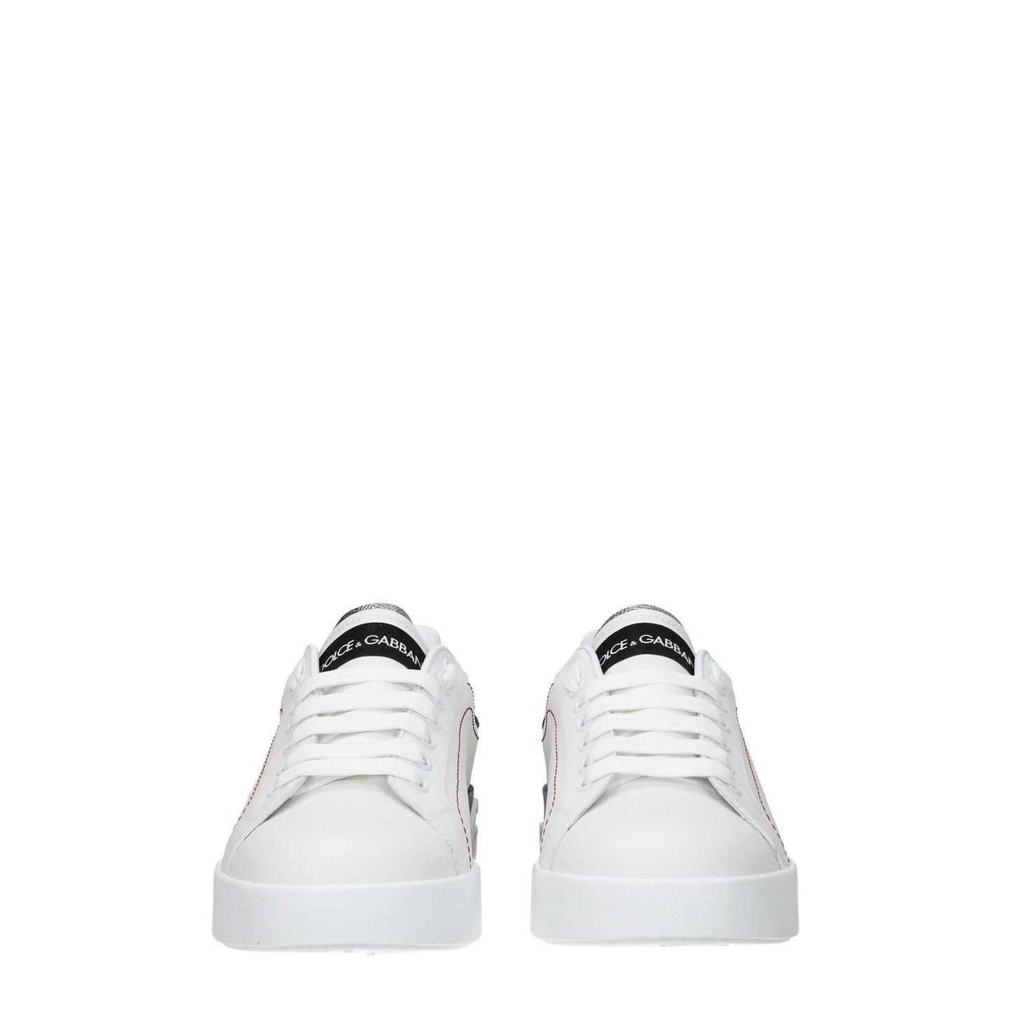 Dolce & Gabbana White Leather Low Top Sneakers