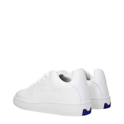 Burberry White Leather Low Tops