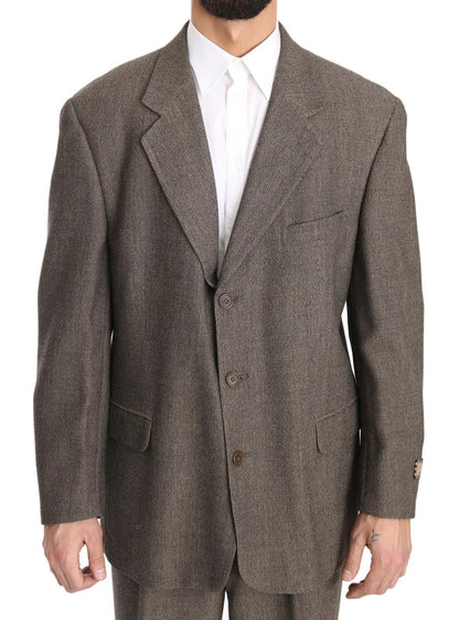 Dolce & Gabbana Brown Single Breasted Wool Suit
