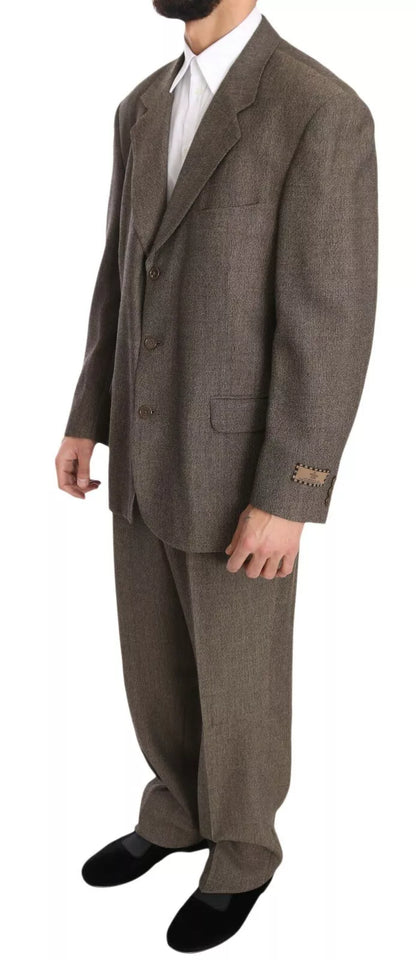 Dolce & Gabbana Brown Single Breasted Wool Suit