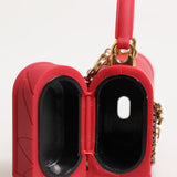 Dolce & Gabbana Red Silicone Devotion Heart Cover Bag Women Airpods Case