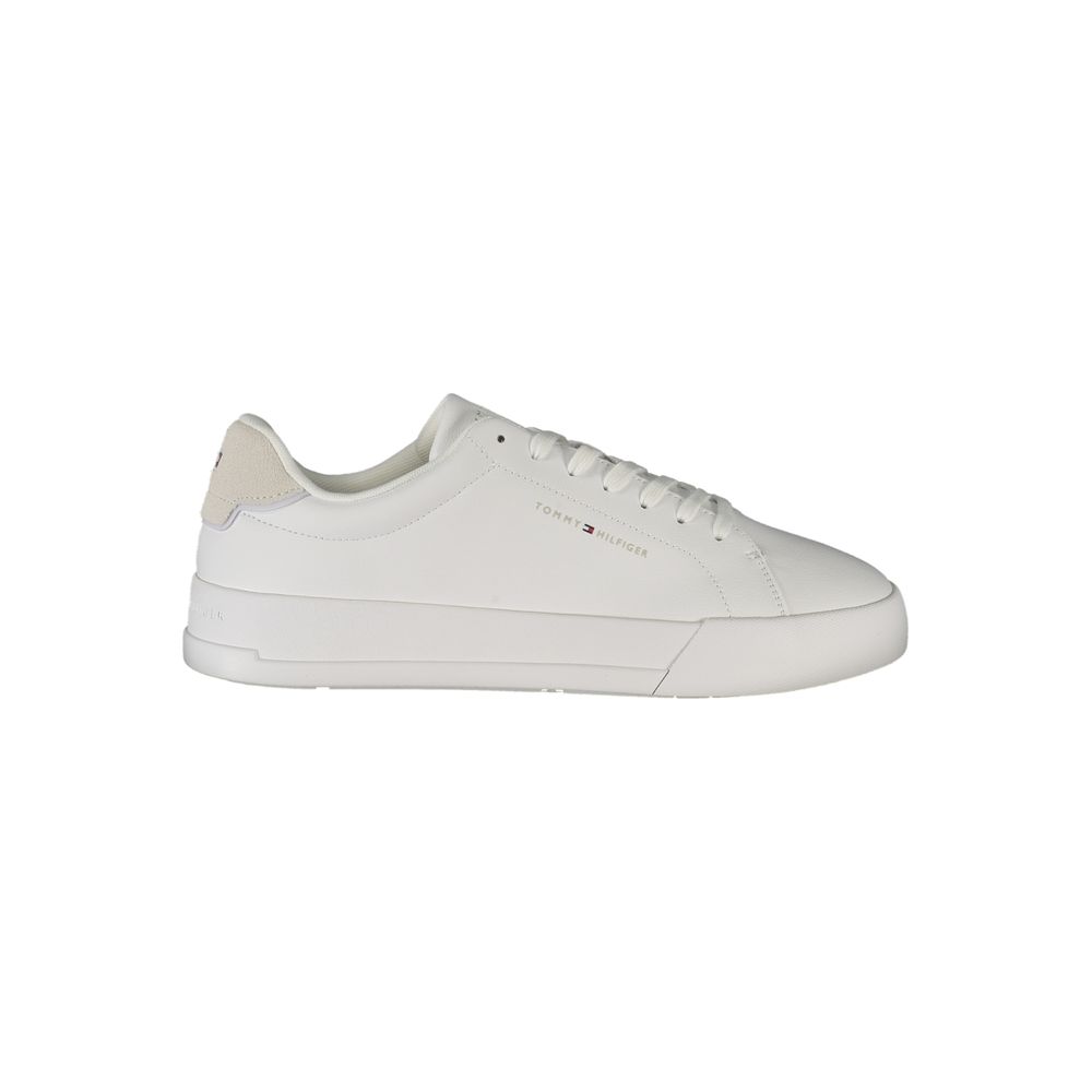 Tommy Hilfiger White Leather Men Sneakers