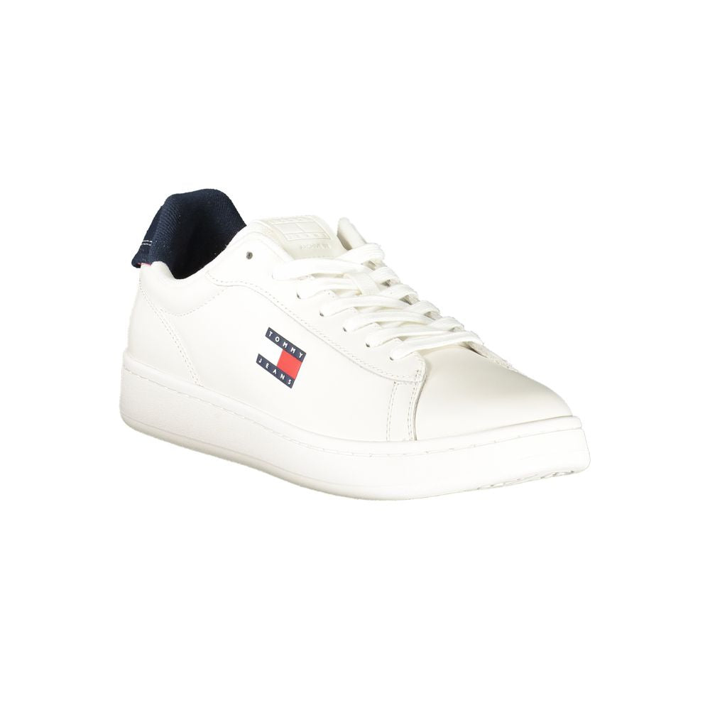 Tommy Hilfiger White Leather Men Sneakers