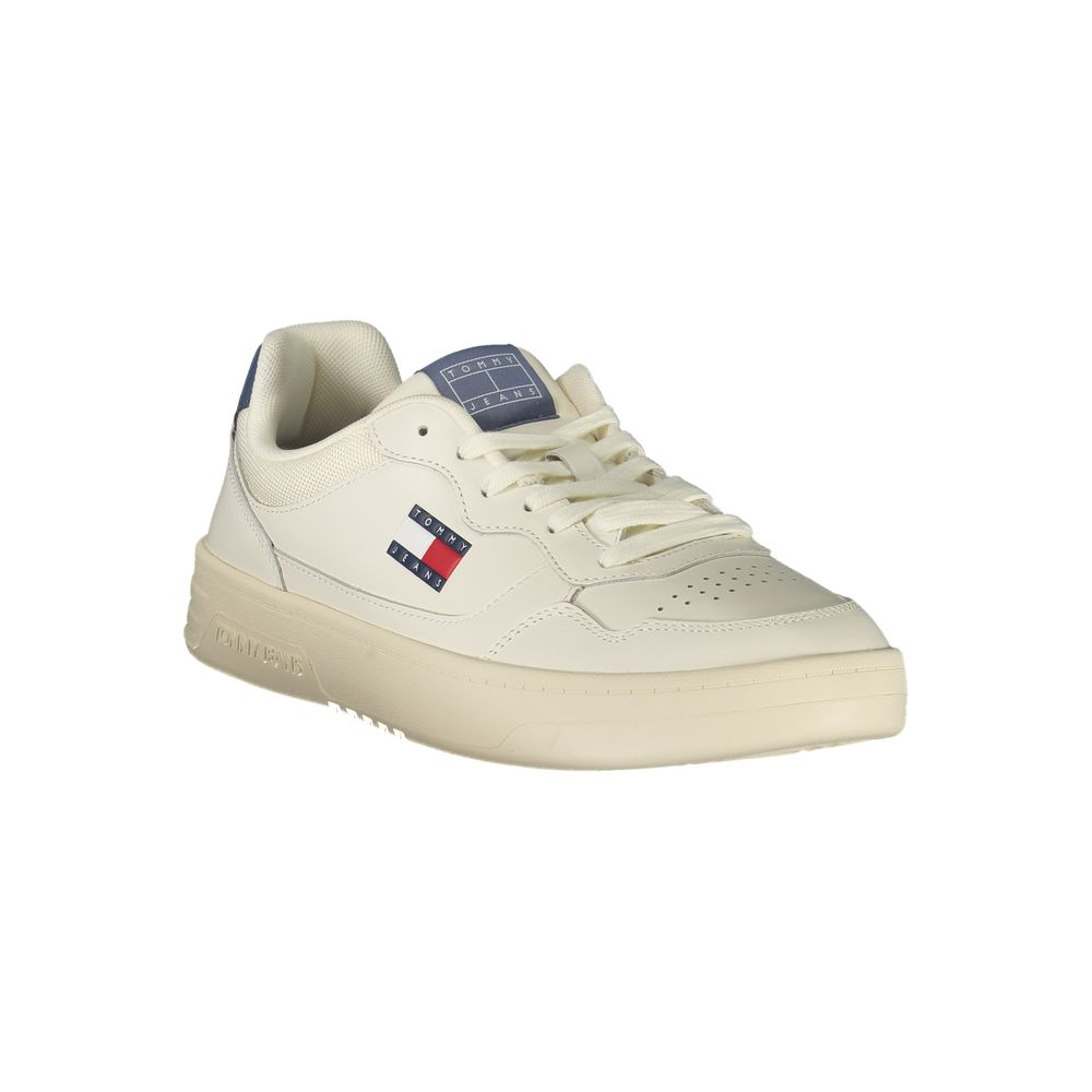 Tommy Hilfiger White Leather Men Sneakers