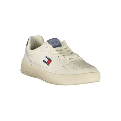 Tommy Hilfiger White Leather Men Sneakers
