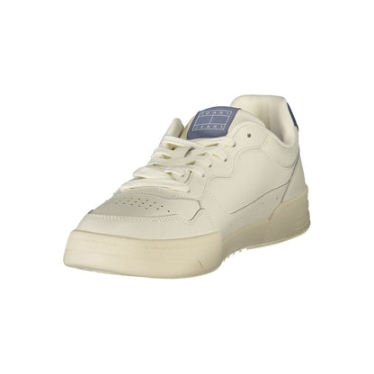 Tommy Hilfiger White Leather Men Sneakers