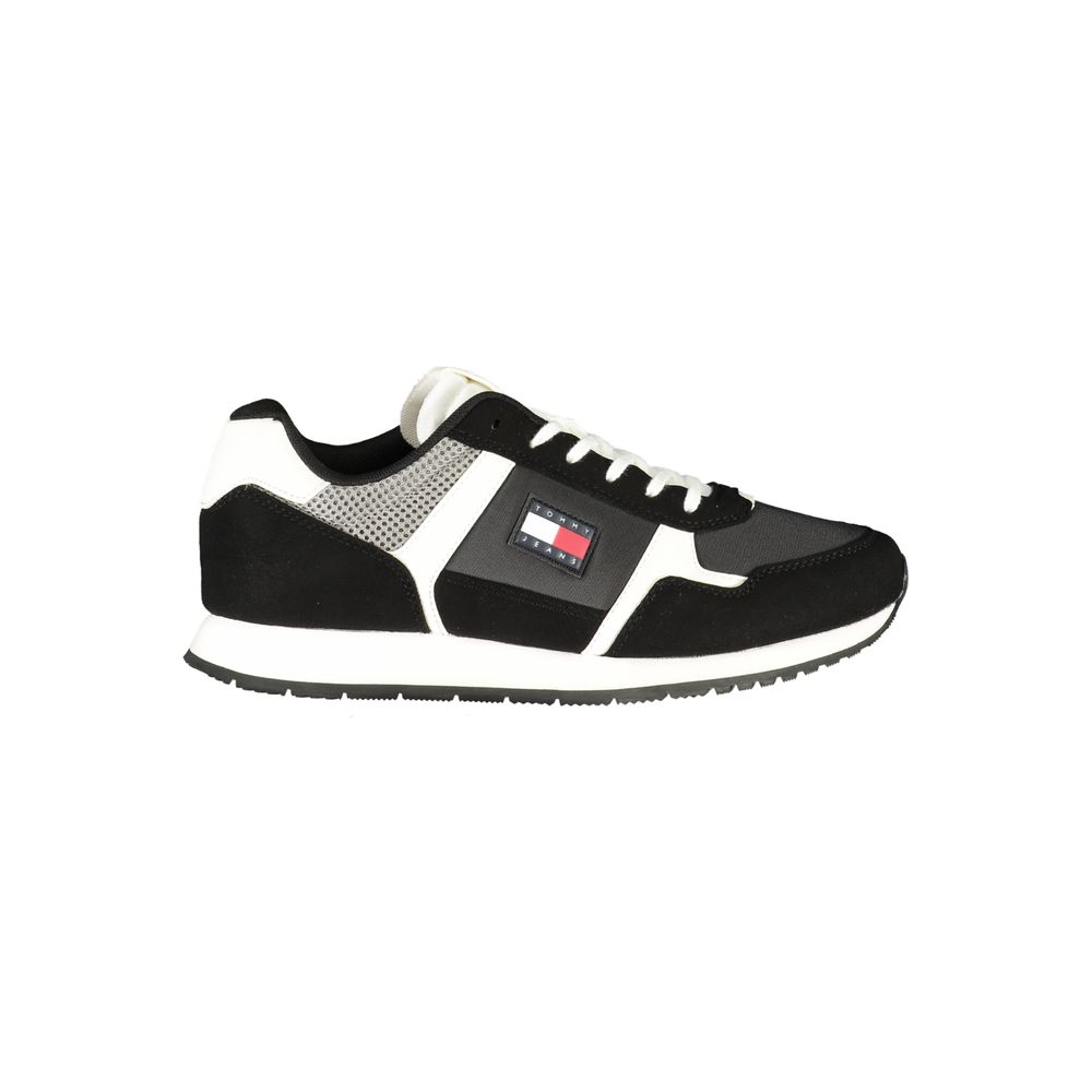 Tommy Hilfiger Black Polyester Men Sneakers