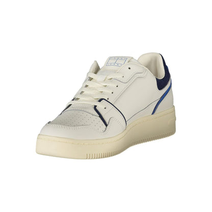 Tommy Hilfiger White Leather Men Sneakers