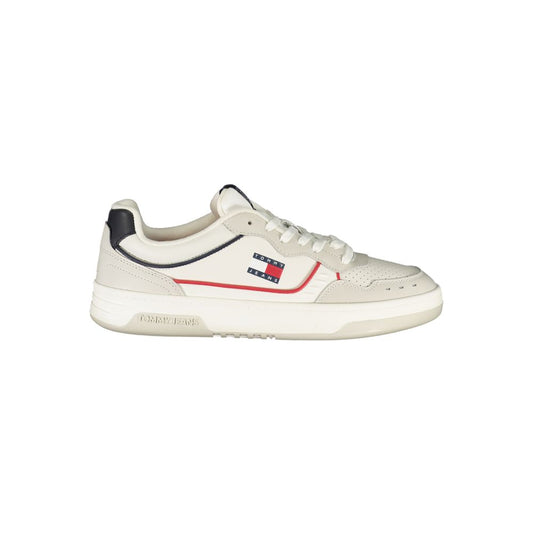 Tommy Hilfiger White Leather Men Sneakers