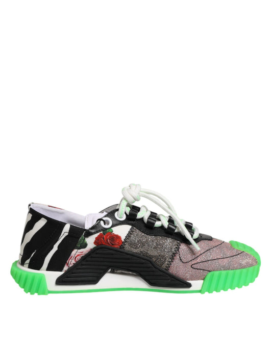 Dolce & Gabbana Multicor DG Logo Leopard Cherry Sneakers Shoes