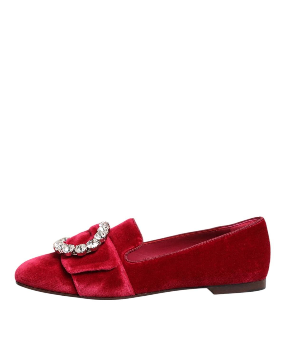Røde Dolce & Gabbana jacquardloafers i fløjl