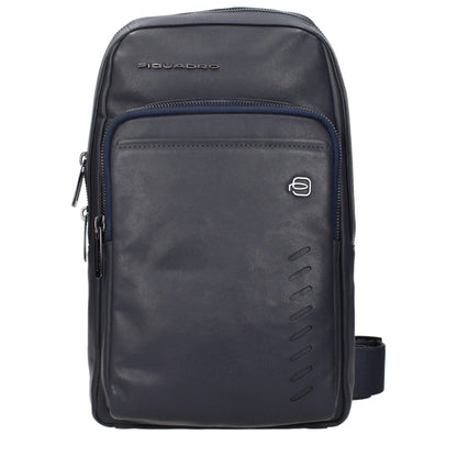 Piquadro Blue Leather Crossbody Bags