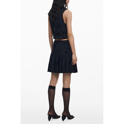Desigual Black Polyester Skirt