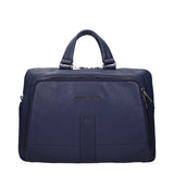 Piquadro Blue Leather Business And Laptop Bags