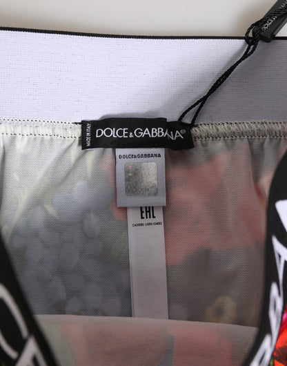 Dolce & Gabbana Multicolor Floral Print High Waist Panty Underwear