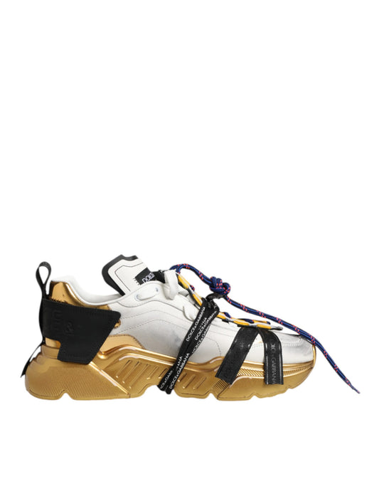 Dolce & Gabbana Daymaster sneakers i læder – hvid/guld