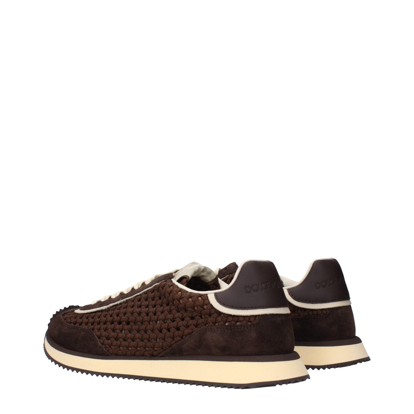 Dolce & Gabbana Brown Fabric Low Tops