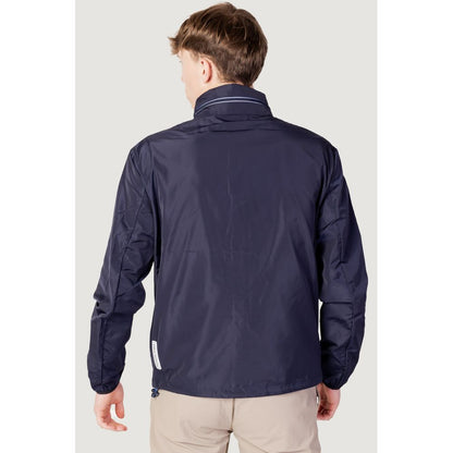 Armani Exchange Blue Polyester Jackets & Coat