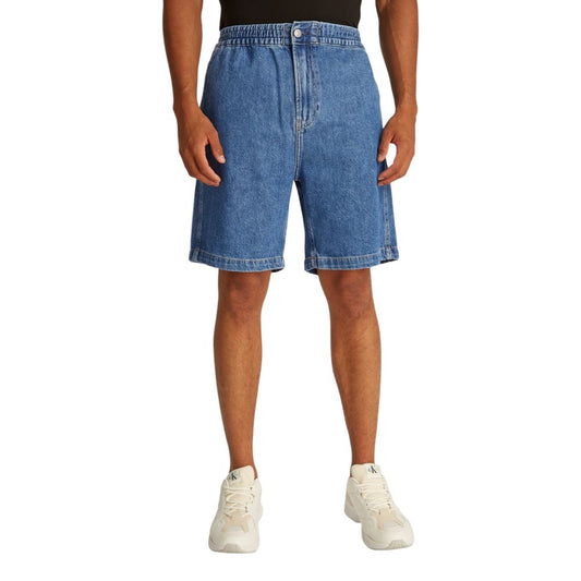 Calvin Klein Jeans Blue Cotton Bermuda