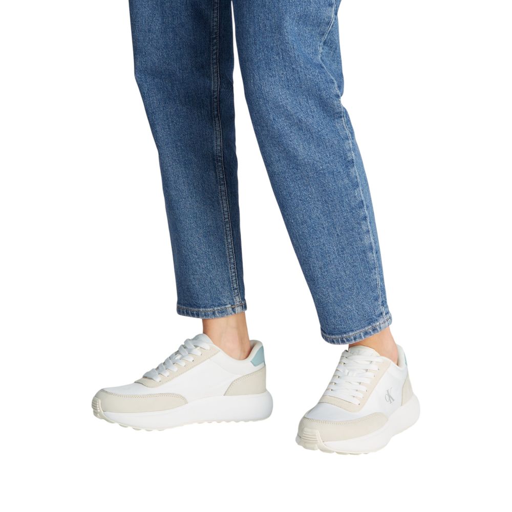 Calvin Klein Jeans ATHLEISURE RUNNER sneakers i læder – beige