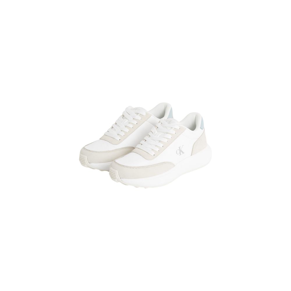 Calvin Klein Jeans ATHLEISURE RUNNER sneakers i læder – beige