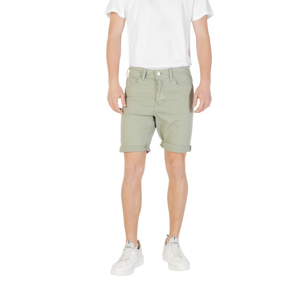 Replay Green Cotton Bermuda