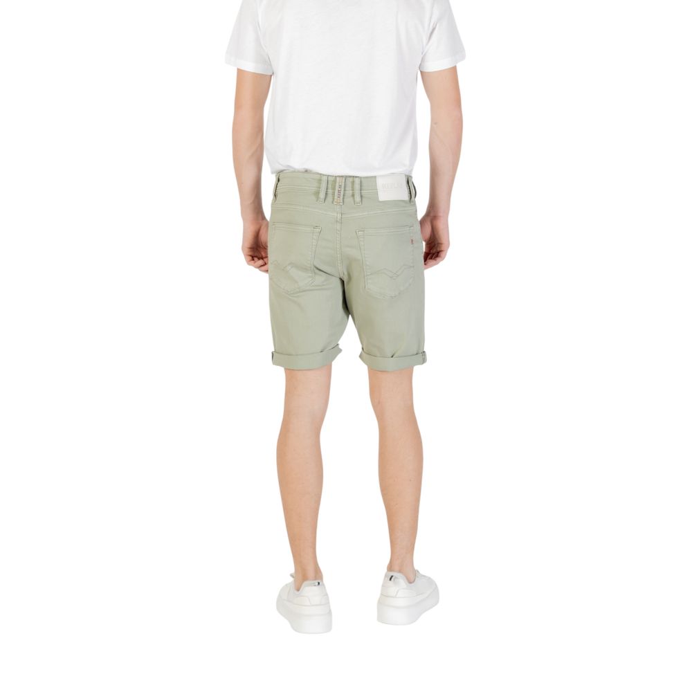 Replay Green Cotton Bermuda