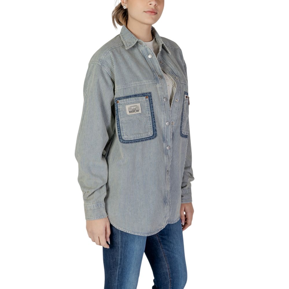 Replay Blue Cotton Shirt