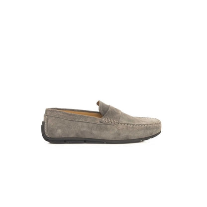 Cerruti 1881 Gray Cowhide Men Loafer