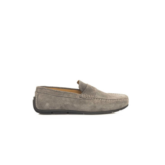 Cerruti 1881 Gray Cowhide Men Loafer