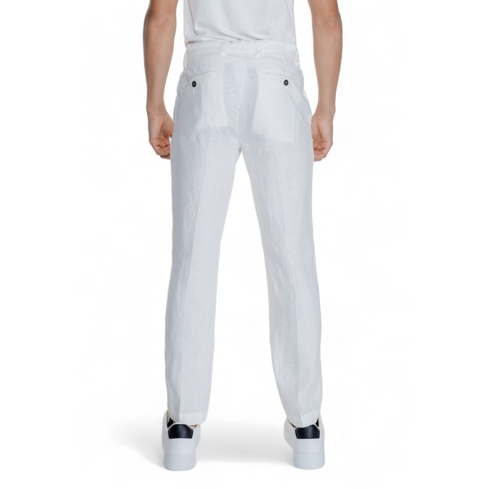 Borghese White Linen Pant